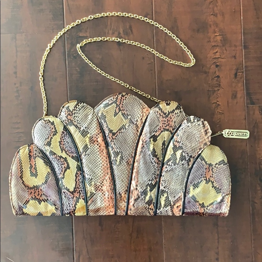 Original Caprice 80s Vintage Snakeskin Clutch/bag
